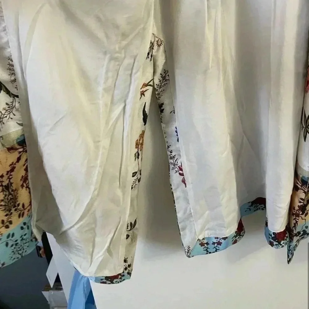 Zara Moroccan Italian Fabric Multicolor Floral Duster - Picture 5 of 5